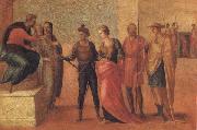 Francesco Granacci A Female Saint in Front of a Judge oil